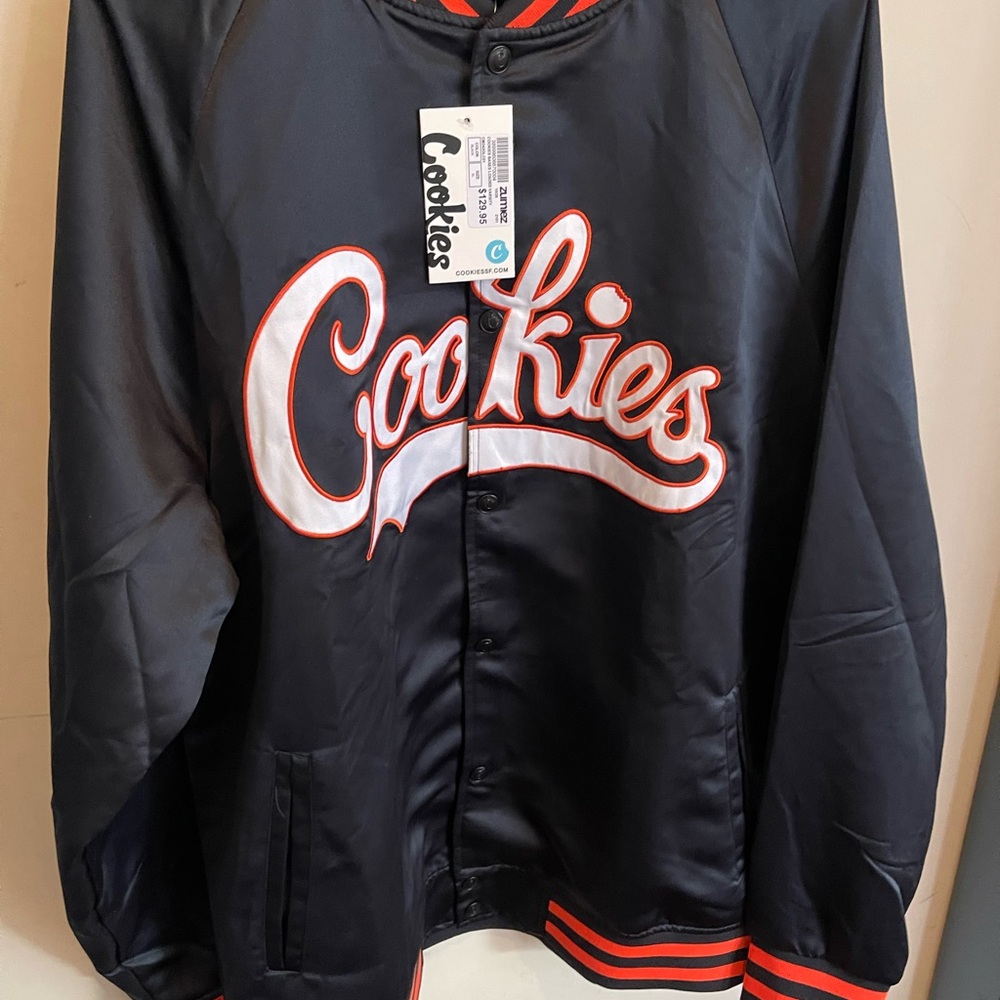 Cookies Black and Orange Varsity Jacket